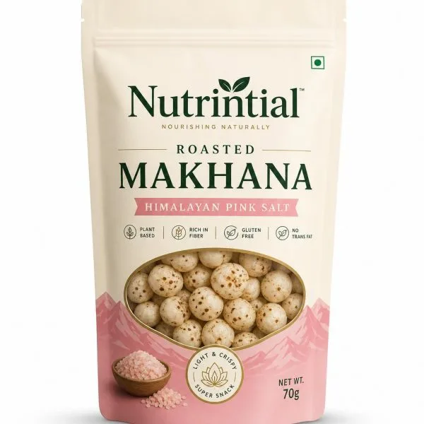 Roasted makhana himalayan pink salt pack front view