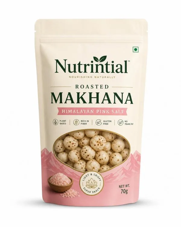 Roasted makhana himalayan pink salt pack front view